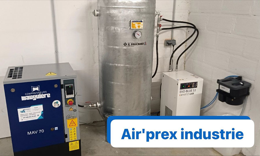 Réseau d'air comprimé avec sécheur d'air